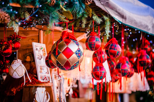 Preview: Christmas decorations on Trentino Alto Adige, Italy Christmas market