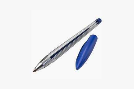 Visualização: Caneta esferográfica e tampa