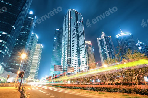 Preview: modern city of shanghai at night
