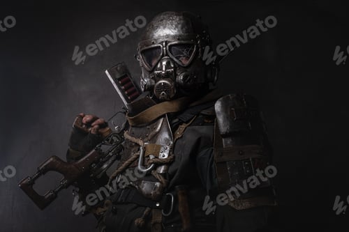 Preview: Man in cyborg cosplay costume