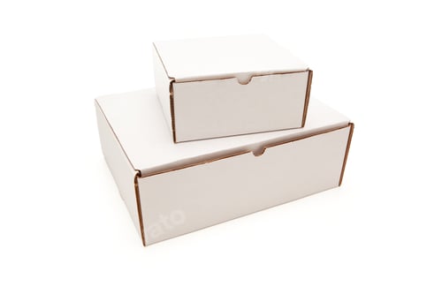 Preview: Stack of Blank White Cardboard Boxes Isolated