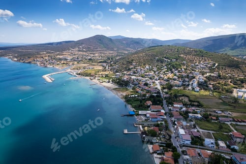 Preview: Drone view of Balikliova, Urla izmir. Turkey