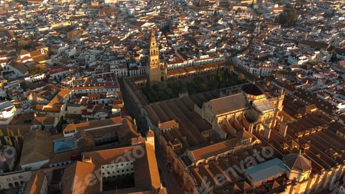 Preview: A view from above of the Mosque-Cathedral of Cordoba and the Roman bridge