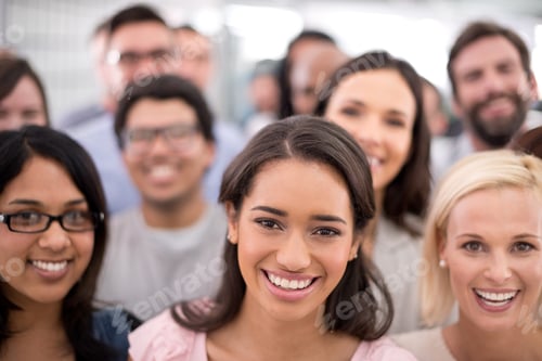 Preview: Putting on their friendliest business faces. Cropped shot of a group of smiling businesspeople.