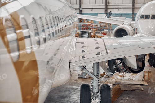 Preview: Professional plane expluatation service in big hangar