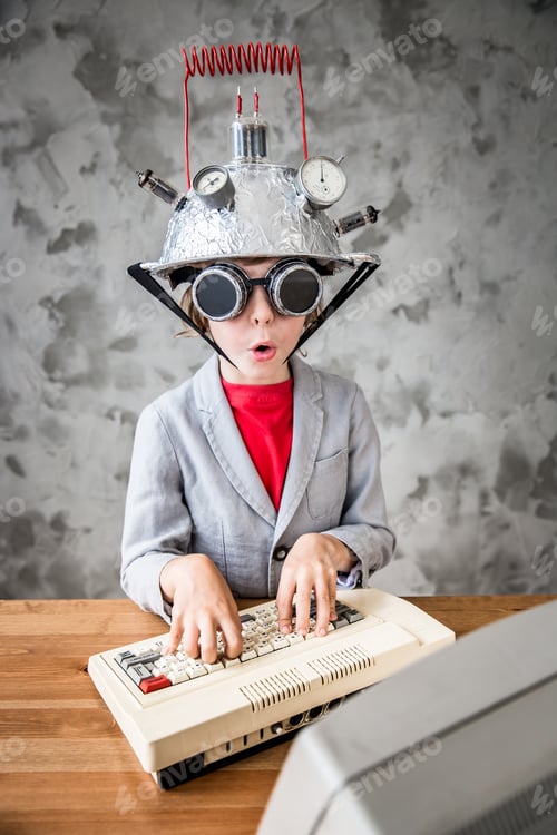 Preview: Child with toy virtual reality headset