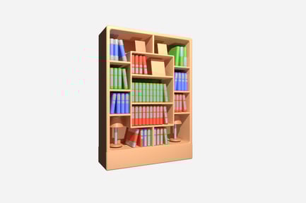 Preview: Bookshelf 3D Illustration