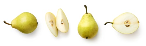 Preview: Fresh pear isolated on white background