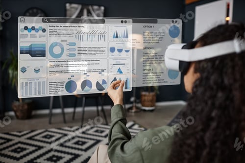Preview: Unrecognizable Woman Using VR Headset