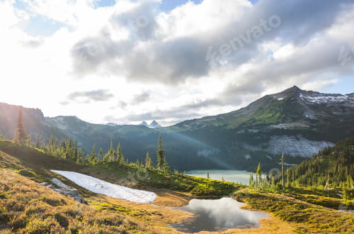Preview: Mountains lake