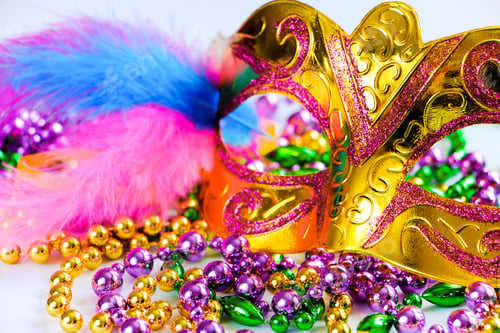 Preview: Closeup symbol of Mardi Gras or Fat Tuesday.