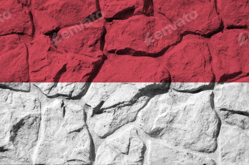 Preview: Abstract Rock Wall Texture Painted Red and White