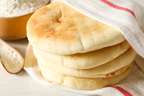 Preview: Tasty bakery food concept - delicious Pita, food for making in home