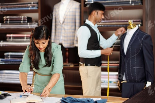 Preview: Professional Tailors Working in a Clothing Design Business
