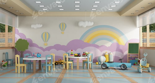 Preview: kindergarten class without childs