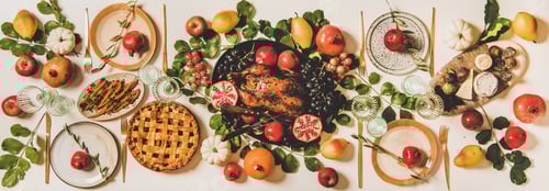 Preview: Thanksgiving dinner or family gathering with roasted duck and appetizers