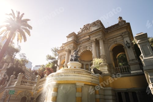 Preview: Neptune fountain at Terrace of Santa Lucia Hill - Santiago, Chile