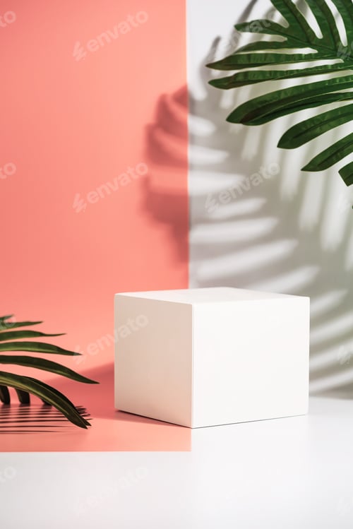 Preview: Cosmetics product advertising stand.