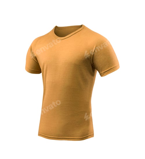 Preview: Yellow t-shirt isolated on white background