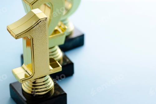 Preview: 1st, 2nd and 3rd place gold winners trophies
