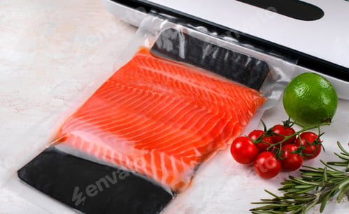 Preview: Fresh Salmon Vacuum Sealed with Vegetables and Herbs