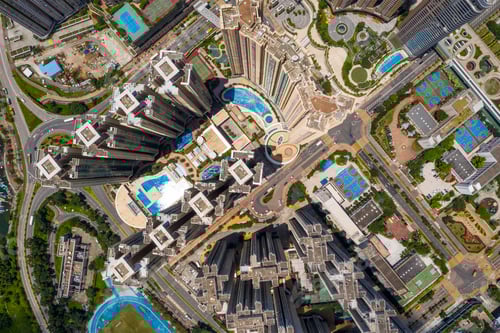 Preview: Tseung Kwan O, Hong Kong 13 June 2020: Top view of Hong Kong city