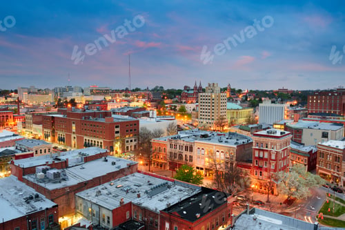 Preview: Macon, Georgia, USA Downtown Skyline
