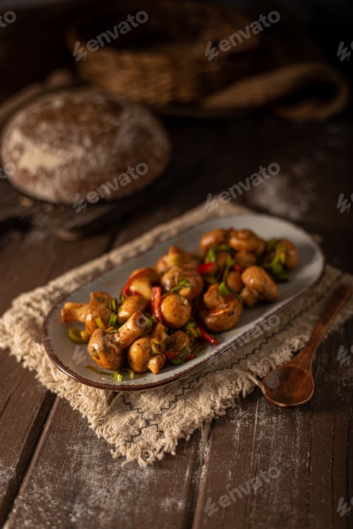 Preview: Fresh mushroom salad