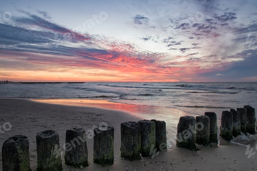 Preview: sea coast at sunset