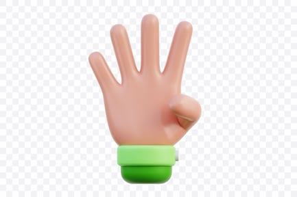 Preview: Four Fingers Hand Gesture