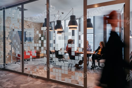 Preview: In the dynamic hustle and bustle of a business environment, a group of young business professionals