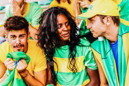 Preview: Supporters from Brazil at Stadium