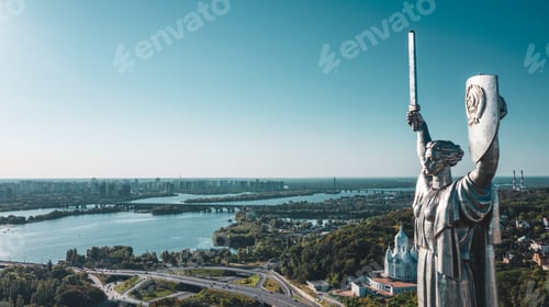 Preview: The well-known landmarks in Kyiv. Historical monument of Soviet union.