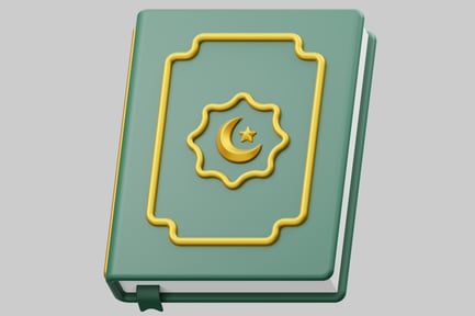 Preview: Green book with gold emblem