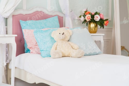 Preview: Kid bedroom in modern house. Home interior and apartment living