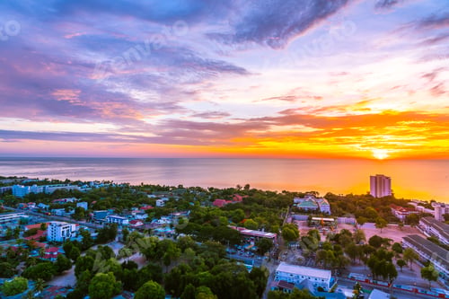 Preview: Beautiful tropical outdoor nature landscape and cityscape of hua