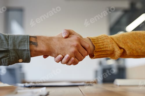 Preview: Handshake in Office Close Up