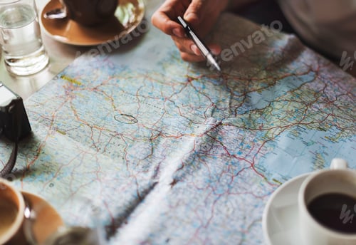 Preview: Map Location Direction Location Remote Relax Concept