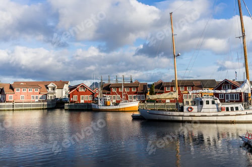 Preview: Boats in Svolvaer in Lofoten islands, Norway