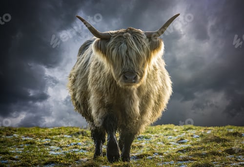 Preview: Scottish Highland Cow In Winter