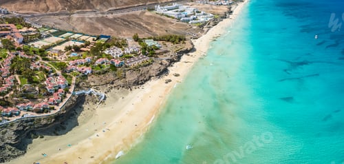 Preview: Aerial views of Butihondo and Jandia beach, Fuerteventura, Canary Islands