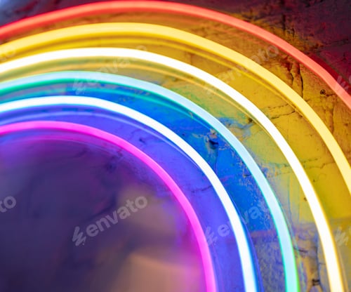 Preview: Rainbow colors neon background