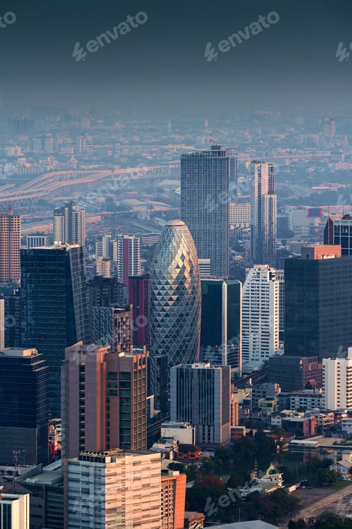 Preview: Bangkok cityscape with modern skyscraper in business district