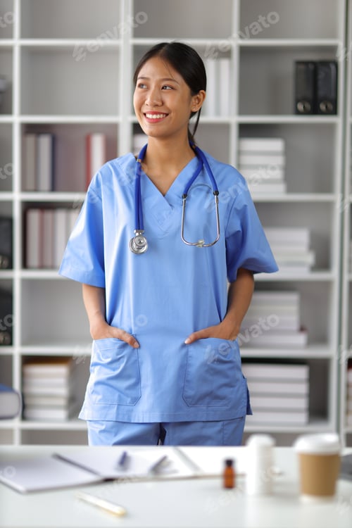 Preview: Doctor's assistant in a clinic office at a hospital.