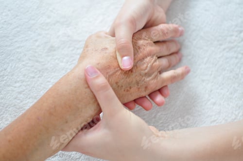 Preview: Senior Hand Massage, Healthcare and Touch Concept