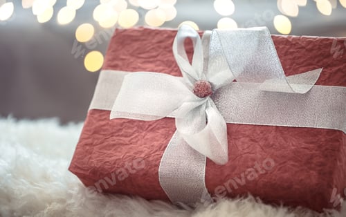 Preview: Beautiful Holiday Gift with Elegant Silver Ribbon