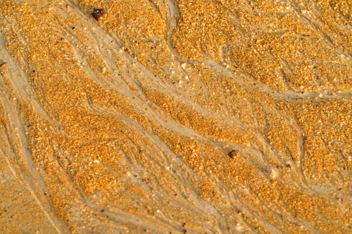 Preview: Textured beach sand during golden sunset
