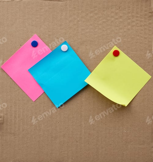 Preview: Blank square sheets of paper stickers attached with an iron button