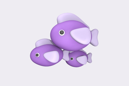Vista previa: Ilustración 3D de Fish School Soft