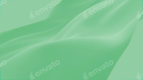 Preview: Abstract tenderness green silk background luxury wave cloth satin pastel color fabric. Luxurious